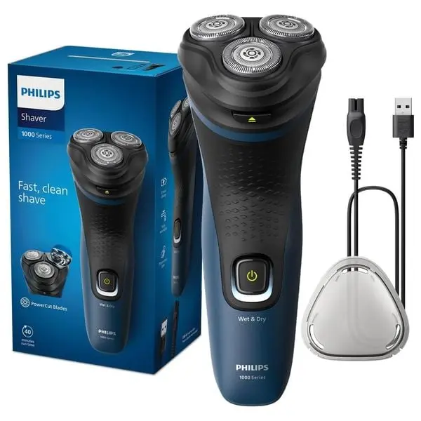 ماكنة حلاقة فيليبس - S1151/00 - 1000 Series للاستخدام الرطب والجاف - اسود